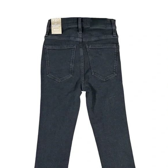 Madewell NWT Womens 10 In High Rise Skinny Jeans Magic Pockets Soft Black Sz 23P - Picture 2 of 15